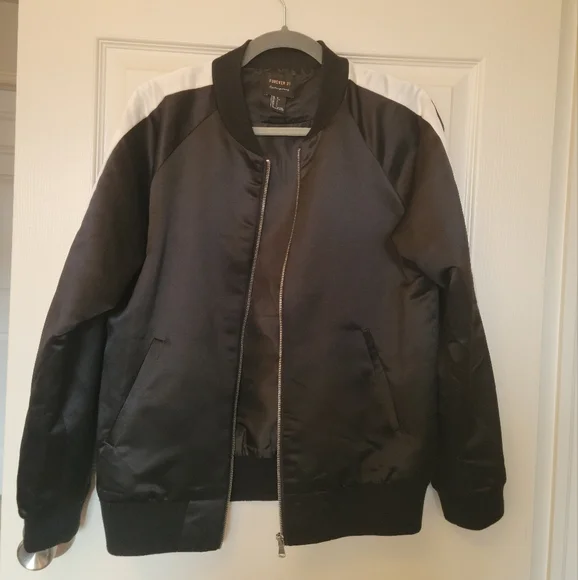 Embroidered Polyester Bomber Jacket - Picture 2 of 3